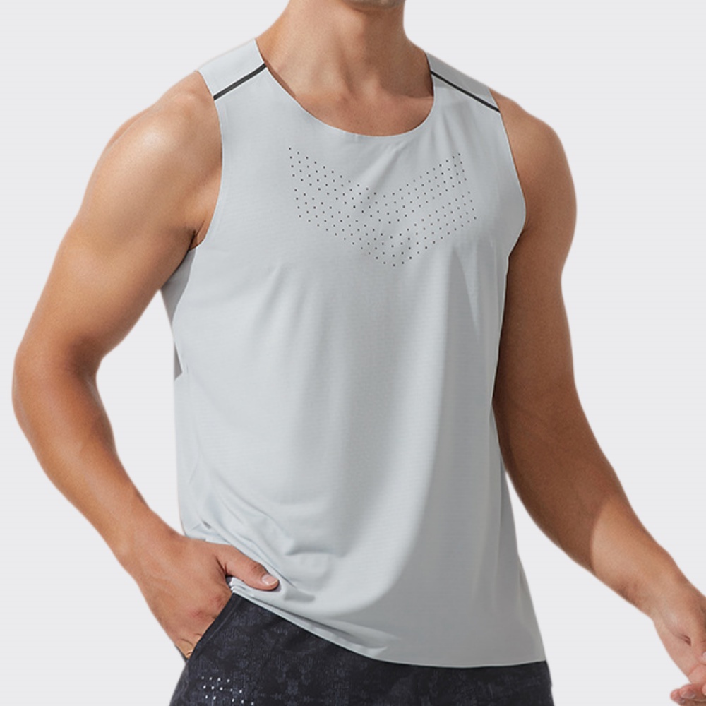 Sports Equipment Logo - เสื้อกล้ามออกกำลังกายผู้ชาย แห้งเร็ว สำหรับวิ่ง ฟิตเนส เล่นกีฬา ฤดูร้อน