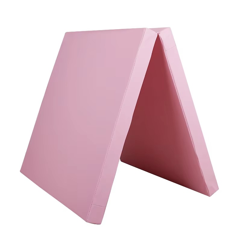Gymnastics Beam Floor - เสื่อโยคะแบบพับได้ระดับมืออาชีพ, เสื่อสำหรับออกกำลังกายที่บ้านและเต้นรำ, เบาะซิทอัพแบบพกพา, วัสดุ PU กันน้ำ