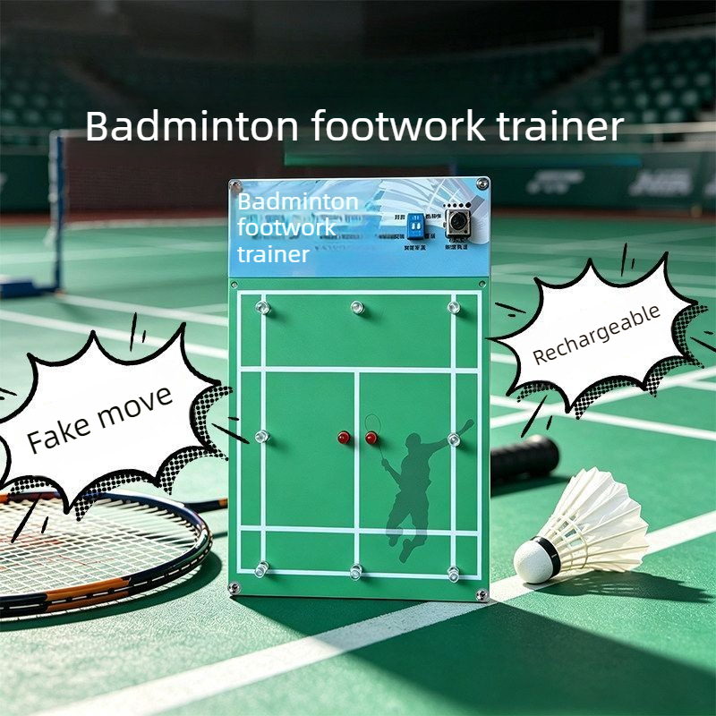 Sports Equipment Badminton - อุปกรณ์ฝึกซ้อมแบดมินตันแบบชาร์จไฟได้ น้ำหนักเบา อุปกรณ์ฝึกซ้อมก้าวเท้าแบดมินตัน พร้อมลูกบอลขนาดเล็ก อุปกรณ์กีฬาแบบพกพา
