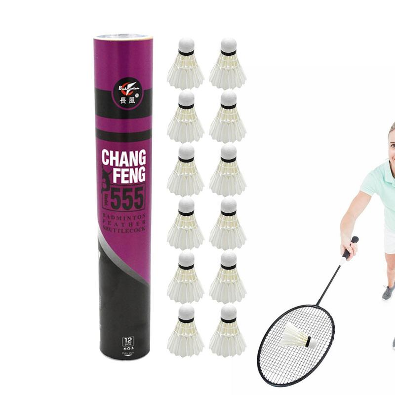 12 ชิ้น/ล็อตแบดมินตันขนเป็ดธรร - Sports Equipment Badminton บทวิจารณ์และราคา